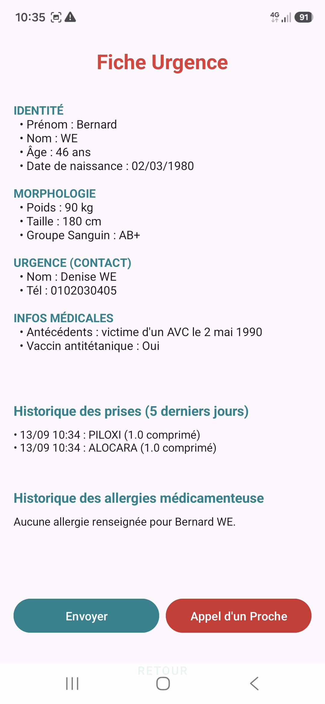 Fiche Urgence